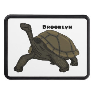 Galapagos land tortoise illustration hitch cover
