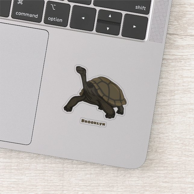 Galapagos land tortoise illustration  sticker (Detail)