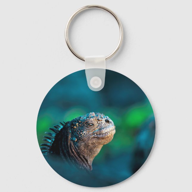 Galapagos marine iguana keychain (Front)