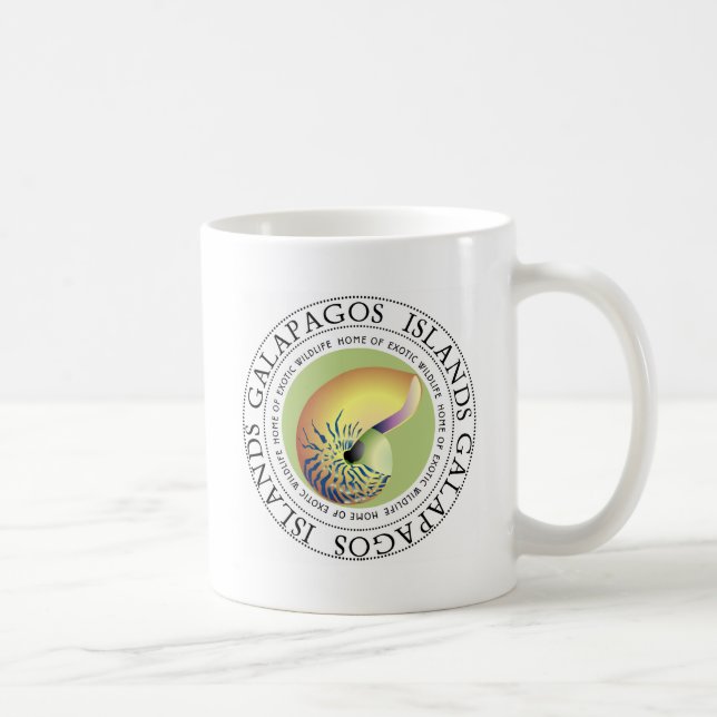 Galapagos Nautilus Shell Coffee Mug (Right)