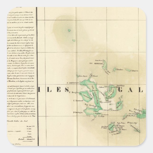 Galapagos Oceania no 17 Square Sticker (Front)