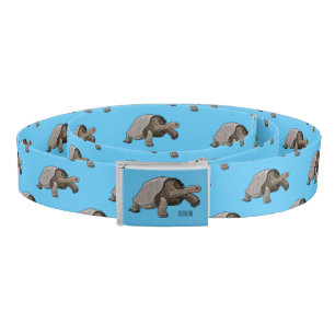Galapagos tortoise cartoon illustration belt