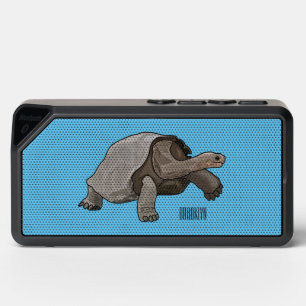Galapagos tortoise cartoon illustration bluetooth speaker
