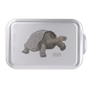 Galapagos tortoise cartoon illustration cake pan
