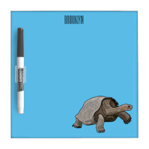 Galapagos tortoise cartoon illustration dry erase board