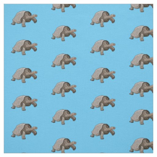 Galapagos tortoise cartoon illustration fabric