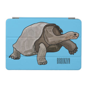 Galapagos tortoise cartoon illustration iPad mini cover