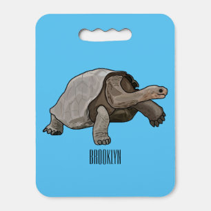 Galapagos tortoise cartoon illustration seat cushion