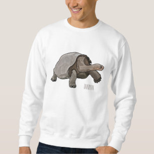 Galapagos tortoise cartoon illustration sweatshirt