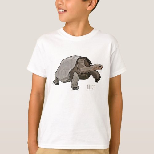 Galapagos tortoise cartoon illustration T_Shirt