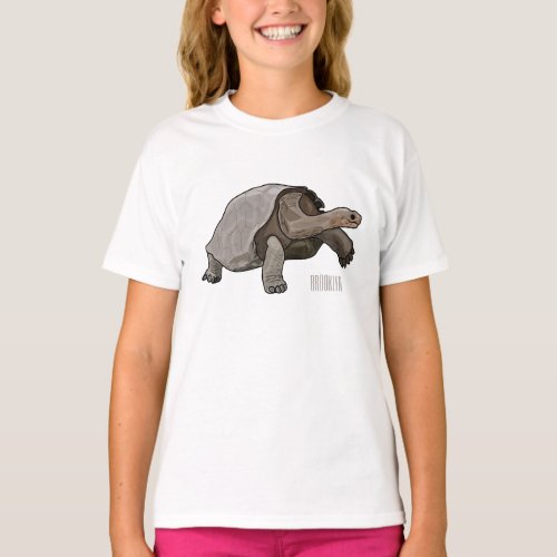 Galapagos tortoise cartoon illustration T_Shirt