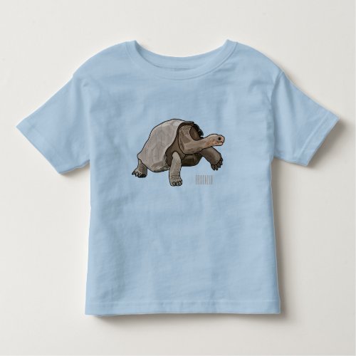 Galapagos tortoise cartoon illustration toddler t_shirt