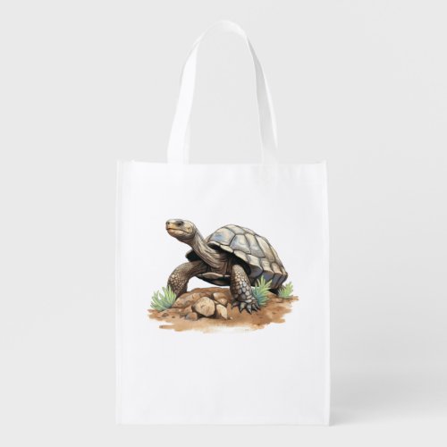Galapagos Tortoise going home Galapagos Islands Grocery Bag