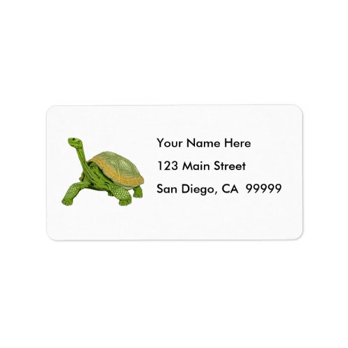 Galapagos Tortoise Label