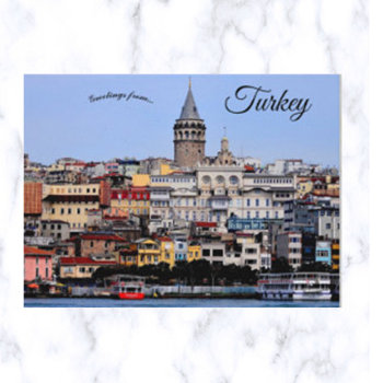 Galata Tower In Istanbul Turkey Postcard by NorthernPrint at Zazzle