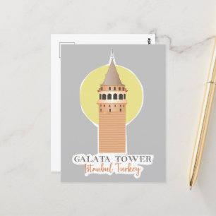 Galata Tower Istanbul Turkey Postcard