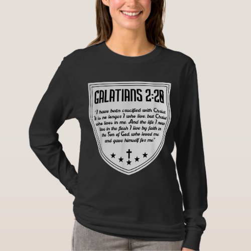 Galatians 220 Saint Paul Bible Verse Jesus Christ  T_Shirt