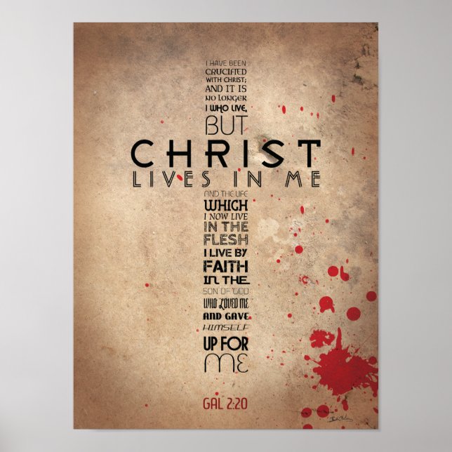 Galatians 2:20 poster (Front)