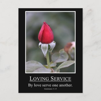 Galatians 5:13 Serve Others With Love Postcard by inspiredbygenius at Zazzle