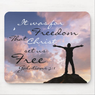 Galatians 5:1 For Freedom that Christ set us Free Mouse Pad