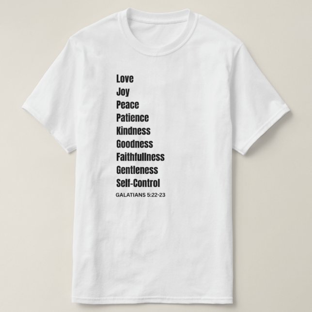 GALATIANS 5:22-23 blk Mens T-Shirt (Design Front)