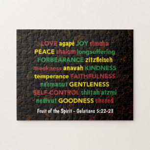 GALATIANS 5:22-23 Fruit of the Spirit Christian Jigsaw Puzzle