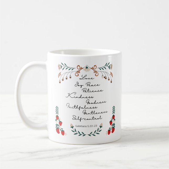 Galatians 5:22-23 Fruit of the Spirit  Coffee Mug (Left)