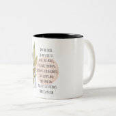 Galatians 5:22-23 Fruit of the Spirit is Love Joy Two-Tone Coffee Mug (Front Right)