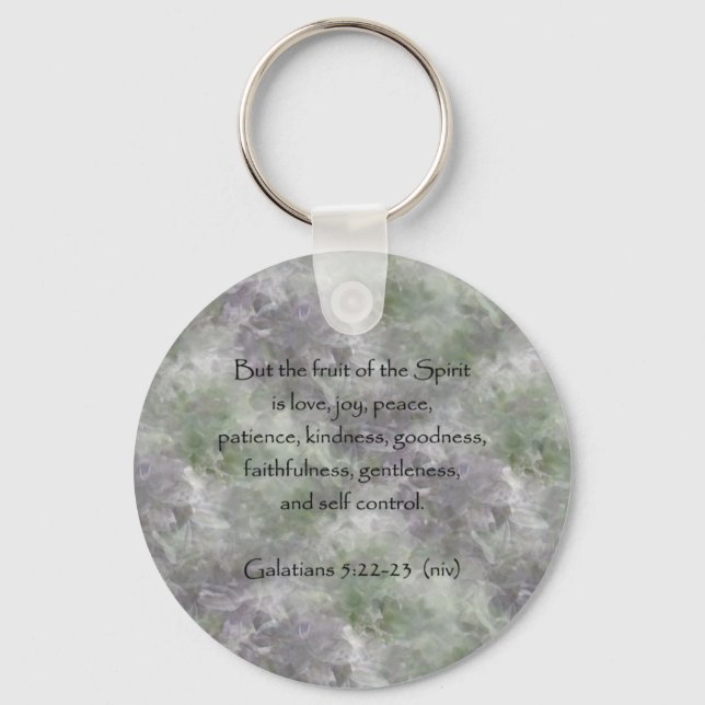 Galatians 5:22-23 ~ Fruit of the Spirit Keychain (Front)