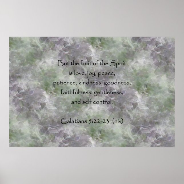 Galatians 5:22-23 ~ Fruit of the Spirit Poster (Front)