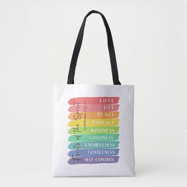 Galatians 5:22-23 Fruit of the Spirit Tote Bag (Front)