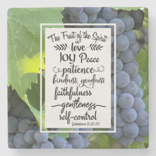 Galatians 5:22-23 The Fruit of the Spirit Stone Coaster
