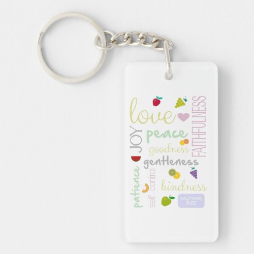 galatians 522 cute christian keychain