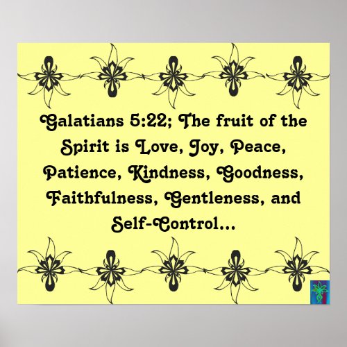 Galatians 522 Fruit of the Spirit Poster