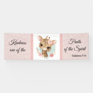 Galatians 5:22 Kindness Whimsical Animal Banner