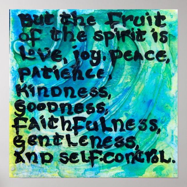 Galatians 5:22 - The Fruit of the Spirit Poster (Front)