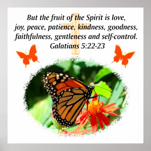 GALATIANS 5 BUTTERFLY PHOTO DESIGN POSTER