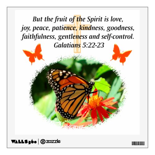 GALATIANS 5 BUTTERFLY PHOTO DESIGN WALL DECAL