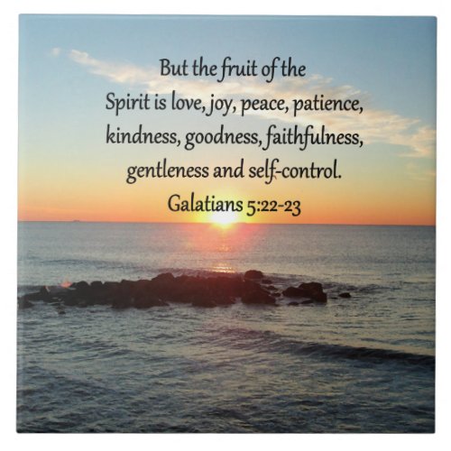 GALATIANS 5 FRUITS OF THE SPIRIT CERAMIC TILE