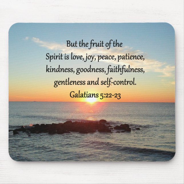 GALATIANS 5 FRUITS OF THE SPIRIT MOUSE PAD (Front)