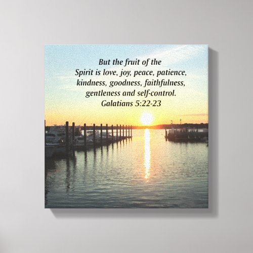 GALATIANS 5 SUNSET PHOTO CANVAS PRINT