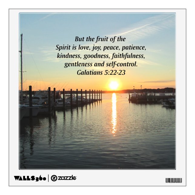 GALATIANS 5 SUNSET PHOTO WALL STICKER (Front)
