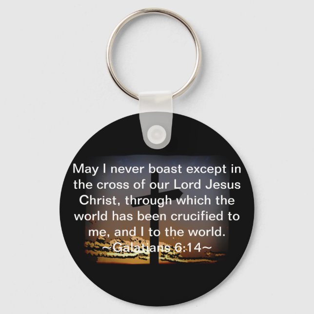 Galatians 6:14 keychain (Front)