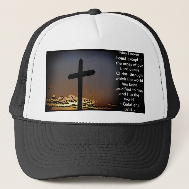 Galatians 6:14 trucker hat (Front)