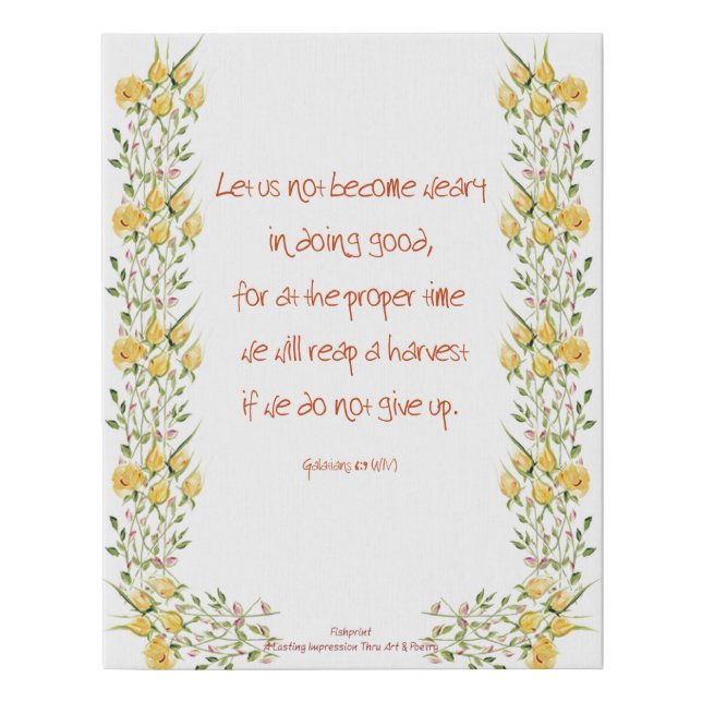 Galatians 6:9 Canvas (Front)