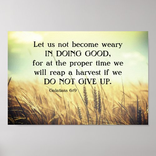 Galatians 69 Do not become weary in doing good Poster