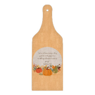 Galatians 6:9 Harvest Autumn Fall Thankful Pumpkin Cutting Board