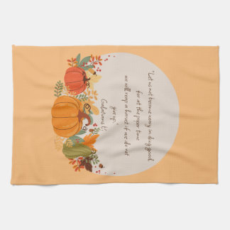 Galatians 6:9 Harvest Autumn Fall Thankful Pumpkin Kitchen Towel