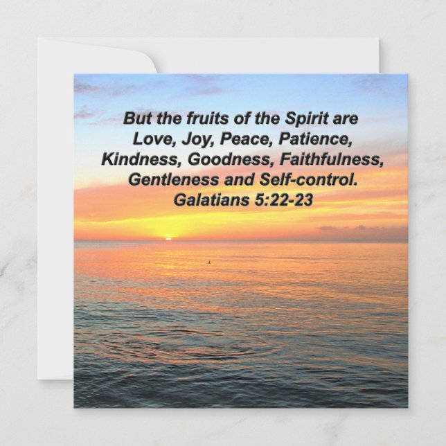 GALATIANS FRUIT OF THE SPIRIT BIBLE VERSE INVITATION (Front)