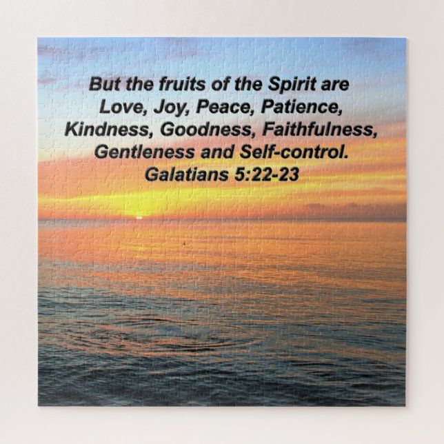 GALATIANS FRUIT OF THE SPIRIT BIBLE VERSE JIGSAW PUZZLE (Vertical)
